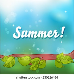 Summer cartoon background