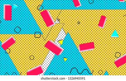 Summer Cartoon Design. Flat Background. Beautiful Composition. Minimal Yellow Pattern. Hipster Banner. Vintage Childish Ornament. Black Dots.