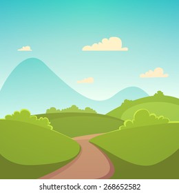 Summer Cartoon Landscape