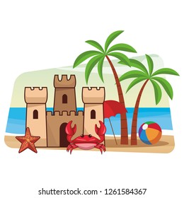 Summer cartoons concept