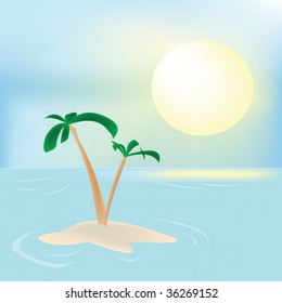 Summer celebration card, vector illustration