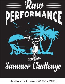 Summer Challenge Typografie T-Shirt Design