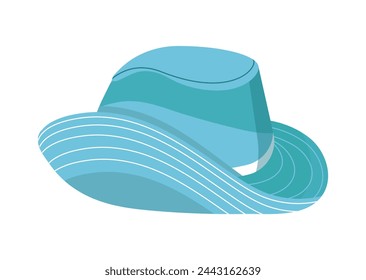 Summer child hat vector. Cap, panama hat for women,