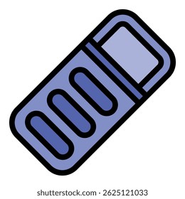 Summer children cradle icon. Outline summer children cradle vector icon color flat isolated