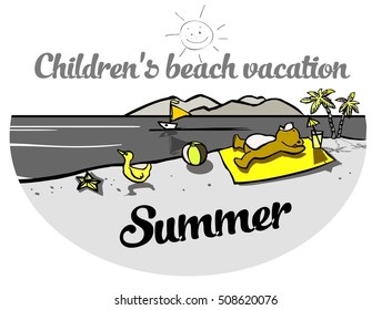 Summer, Children's beach vacation