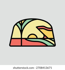 Diseño de camiseta de Arte vectorial de ilustración gráfica de verano y frío