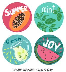 summer circle tags
