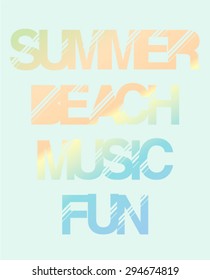 Summer city print city slogan in vector