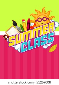 Summer Class Flyer Design - Vector