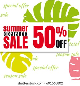 summer clearance sale background