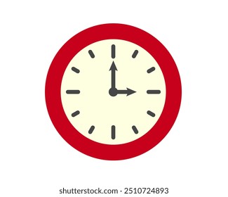 Summer clock icon design with apple. Fruit icons of time.
