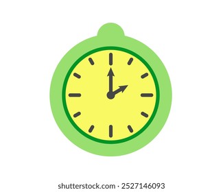 Summer clock icon design with lemon. Fruit icons of time.