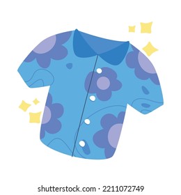 Ilustración vectorial de tela de verano aislada en fondo blanco