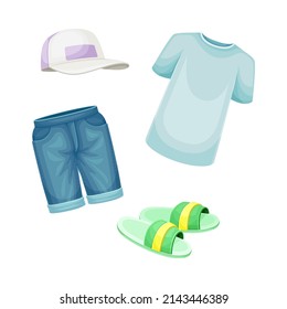Summer Clothes Boy Set Tshirt Denim Stock Vector (Royalty Free ...