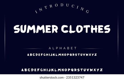 Summer Clothes Handwritten Brush font for lettering quotes. Hand drawn brush style modern calligraphy.