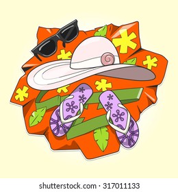 Summer clothes vector illustration