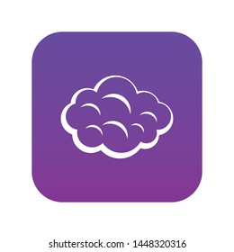 Summer cloud icon digital purple for any design isolated on white vector illustration