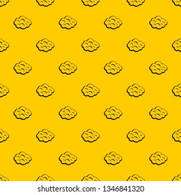 Summer cloud pattern seamless vector repeat geometric yellow for any design