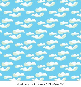 Summer clouds. Aerial pattern of clouds on a blue sky.