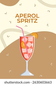Summer cocktail Aperol Spritz. Summer vacation, party, cafe-bar, recreation concept.