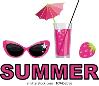 Summer. Cocktail glasses