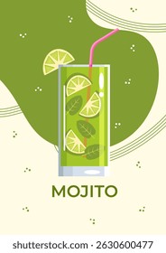 Summer cocktail Mojito. Summer vacation, party, cafe-bar, recreation concept.