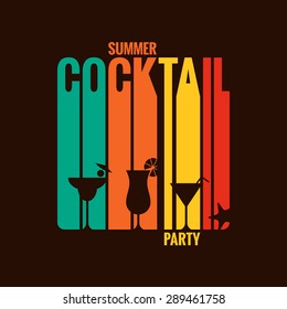 summer cocktail party menu design background