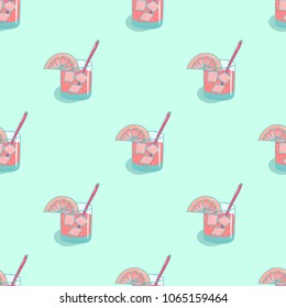 Summer cocktail pattern background