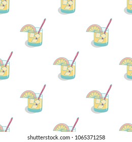 Summer cocktail pattern background
