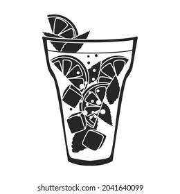 Summer cocktail vector icon.Black vector icon isolated on white background summer cocktail.