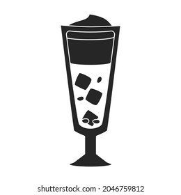 Summer cocktail vector icon.Black vector icon isolated on white background summer cocktail.