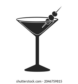 Summer cocktail vector icon.Black vector icon isolated on white background summer cocktail.