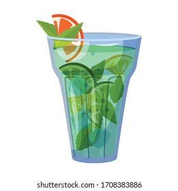 Summer cocktail vector icon.Cartoon vector icon isolated on white background summer cocktail.