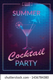 Summer cocktail in vector version