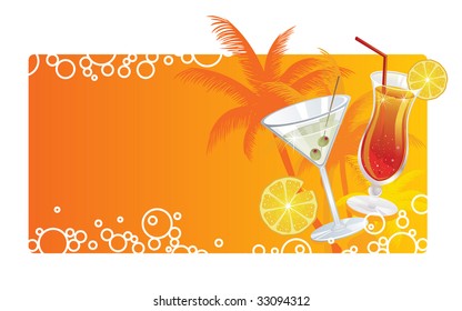 Summer cocktails banner