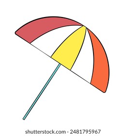 summer cocktails flat vector illustration