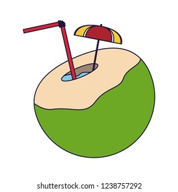 Summer coconut cocktail