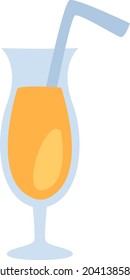Coctail de verano, ilustración, vector, sobre un fondo blanco.