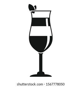 Summer cold cocktail icon. Simple illustration of summer cold cocktail vector icon for web design isolated on white background
