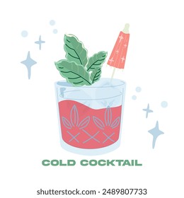Summer cold cocktails. A set of ingredients for fruit cocktails. Watermelon cold alcoholic and non-alcoholic drinks. World watermelon day. 