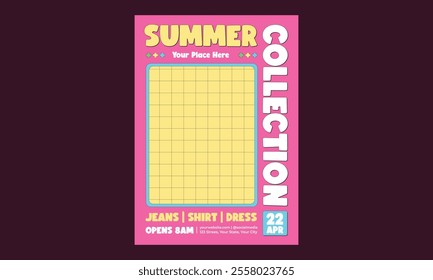 Summer Collection Flyer. Creative poster, booklet, flyer or banner concept