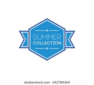 summer collection label. business promotion concept. vector element