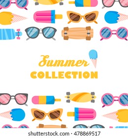 Summer collection of objects