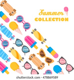 Summer collection of objects