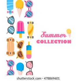 Summer collection of objects