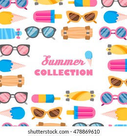 Summer collection of objects