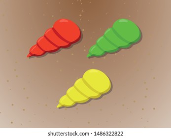 Summer Collection -Seashell- Beach Vector with Sand Background for Designs Web Design Banner Poster etc.
