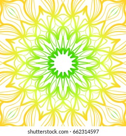 summer color floral background. hand drawn ethnic decorative ornament. vector illustration. for coloring book, greeting card, invitation. Anti-stress therapy pattern.