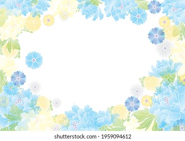 Summer color Japanese pattern frame