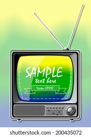 Summer Color TV. Vector illustration. 